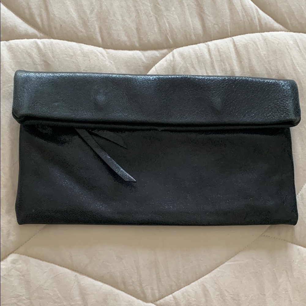 Elegant Black Leather Clutch